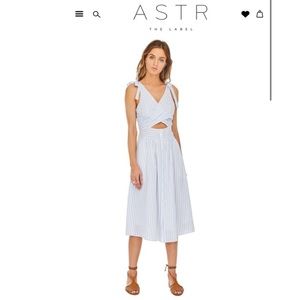 ASTR. THE LABEL Nadine dress striped cutout